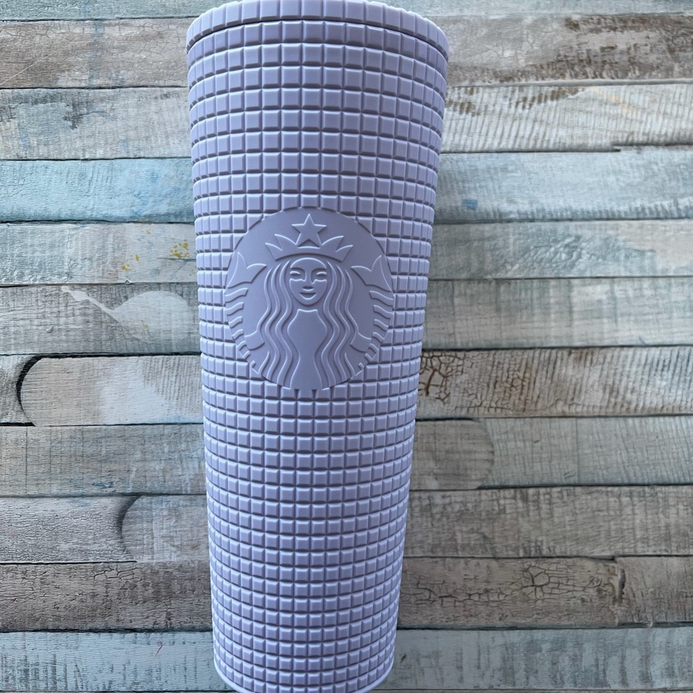 Starbucks lilac grid tumbler NWT venti size